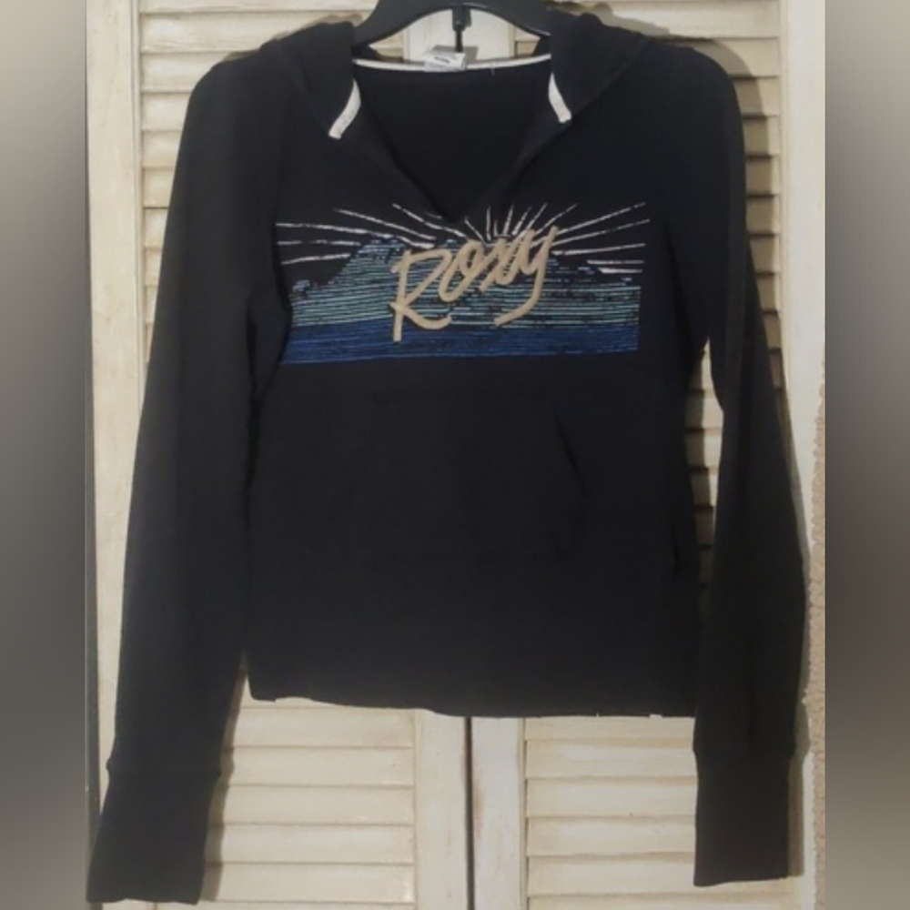Roxy Distressed Hoodie w/ Embroidered Logo